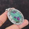 Ruby Fuchsite Κρεμαστό Χειροποίητο Υπέροχο κόσμημα 925 Ασημένιο μενταγιόν Κομψό κόσμημα πολύτιμων λίθων Κρεμαστό κόσμημα Birthstone Δώρο για την επέτειο