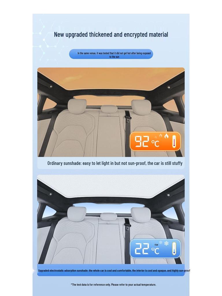 Compatible with Xiaomi SU7 Pro/Max/YU7 Silicone Sunshade: Heat Insulation and Sun Protection Static Canopy.