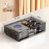 High-End Cosmetic Storage Box: Transparent Drawer for Skincare, Lipstick, and Brushes.