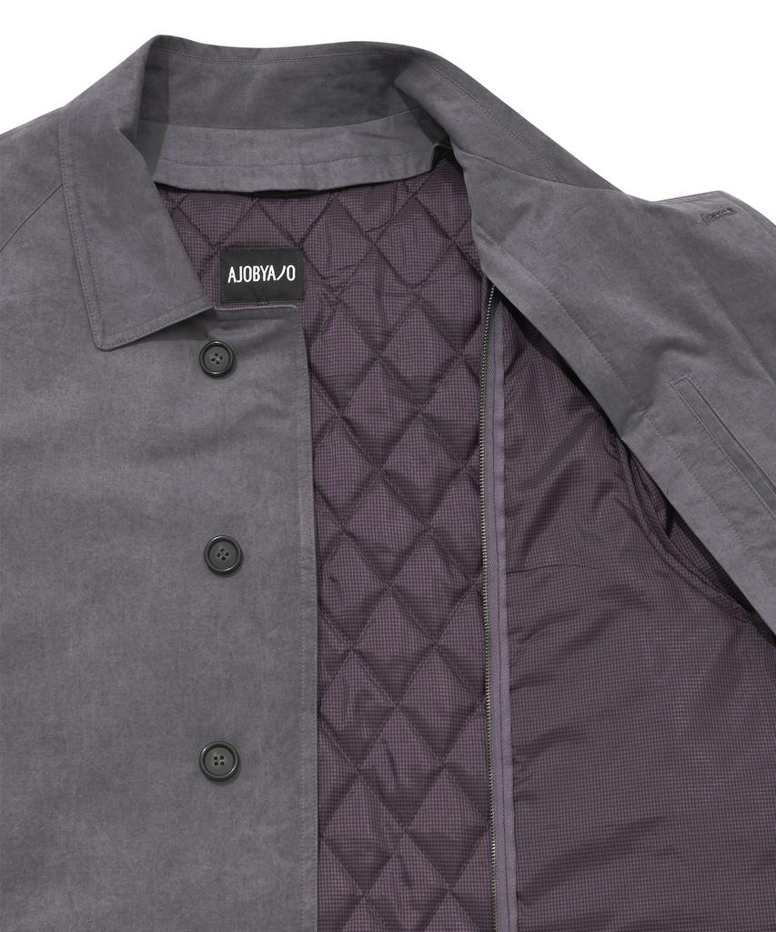 Ajobyajo Washed Cotton Oversized Coat [Purple]