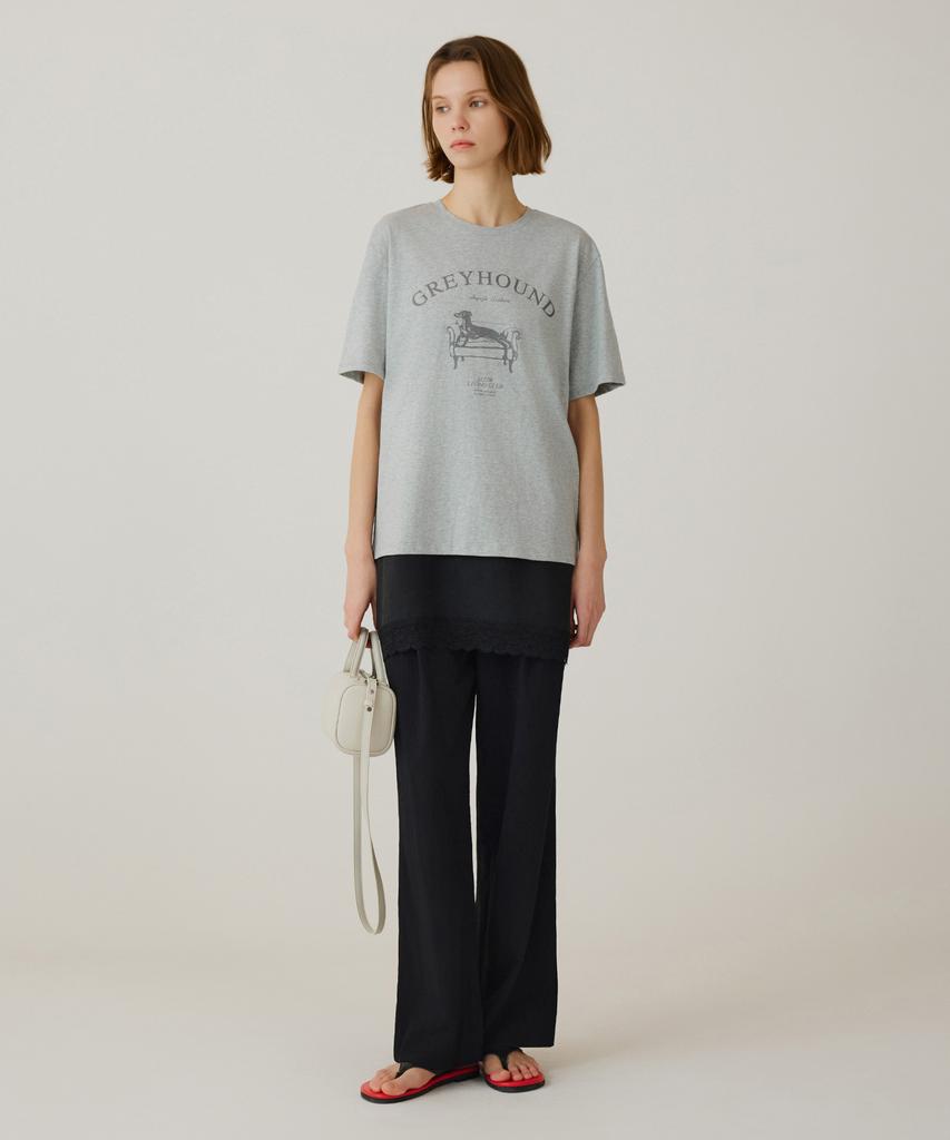 Siyajyu Sitp5264 Greyhound Short Sleeve T-Shirt_Melange Gray