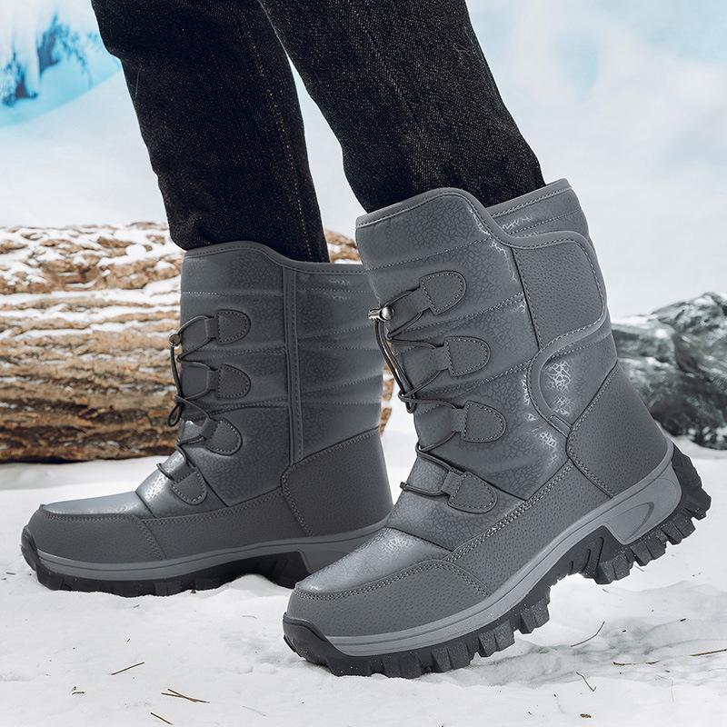 Vinter stora storlekar utomhus snökängor herrsko mellanhöga herrstövlar vandringsskor herr halkfria varma skor man botas altas ankelstövlar