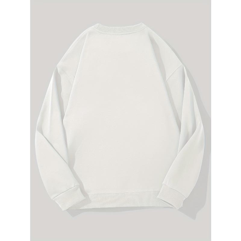 Men'S Casual Sweatshirt with a Snowflake Pattern And Round Neck