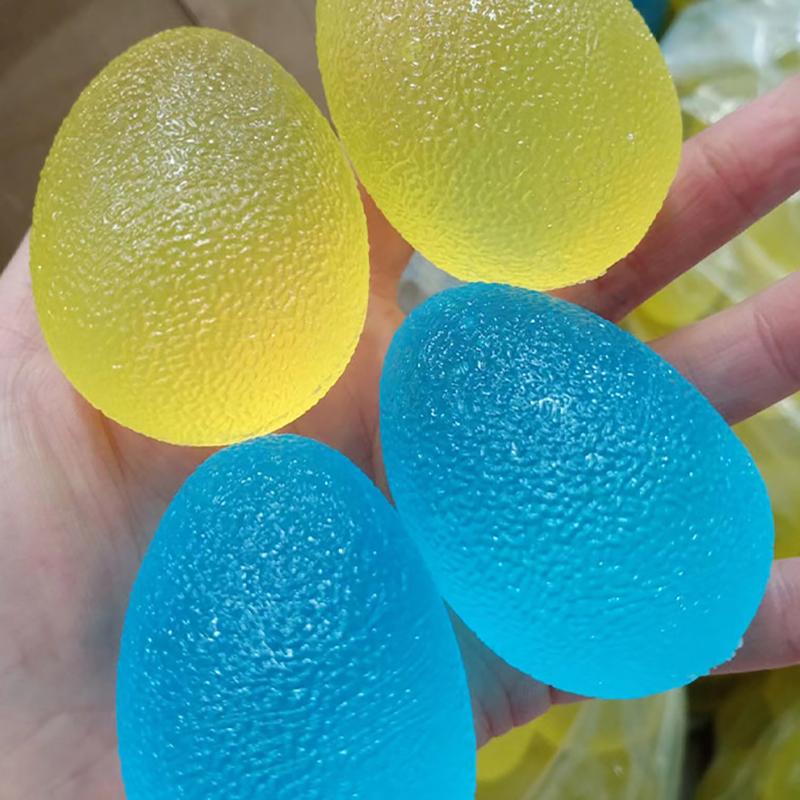 Silicone Hand Grip Ball Egg Gym Fitness Finger Heavy Exerciser Strength Muscle Recovery Gripper Trainer Stress Reliever Squeezer