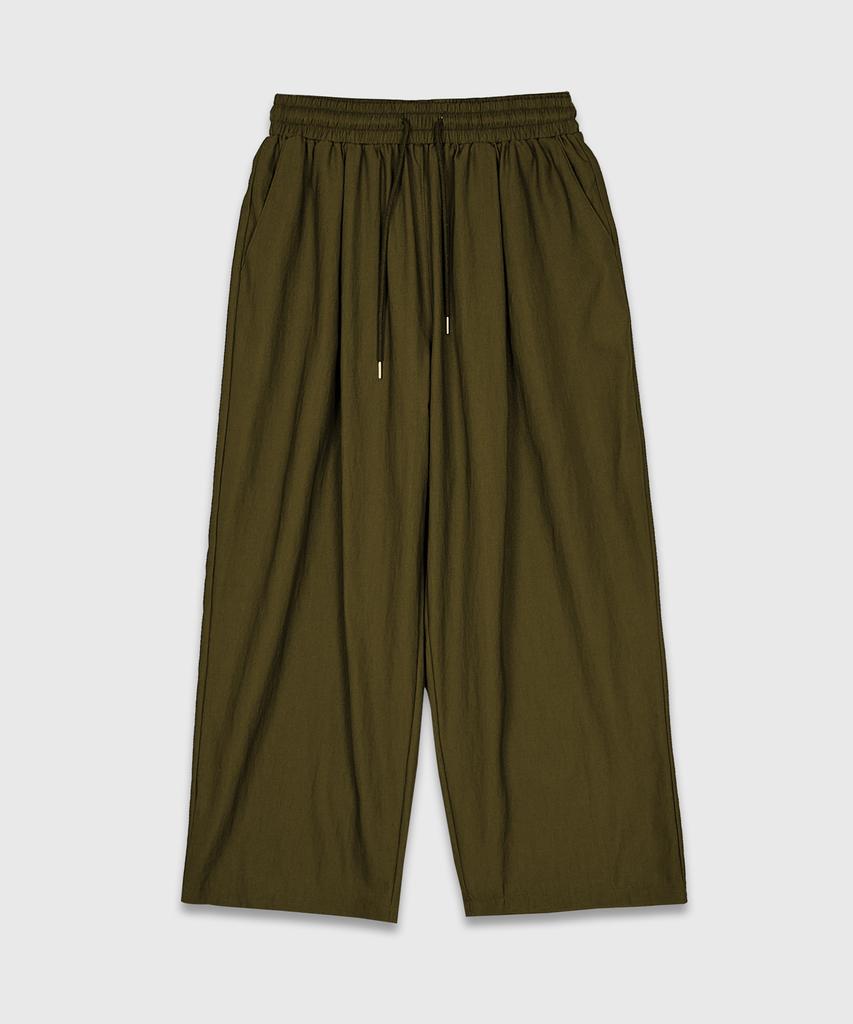 BILLIANT Recycled Wide Elastic Pants_Olive