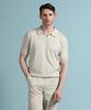 PANICALE Oatmeal Boucle Johnny Collar Polo Knit