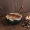Traditional Handmade Hammered Iron Stir-Fry & Milk Pan - Non-Stick Smooth Surface