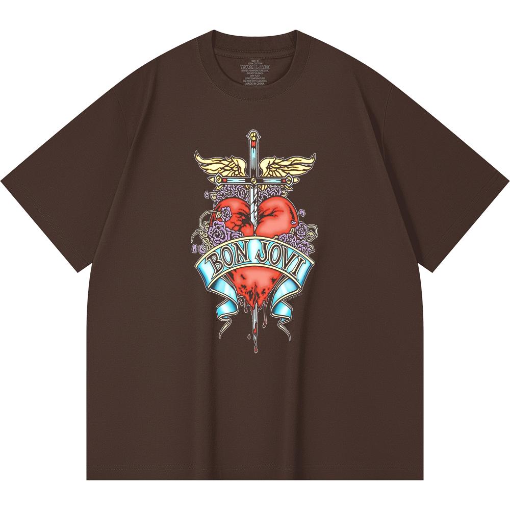 230 g/m² 100% Baumwolle Heavy Metal T-Shirt Rockband Beliebte Musik Druck Unisex Schweres Baumwoll-T-Shirt