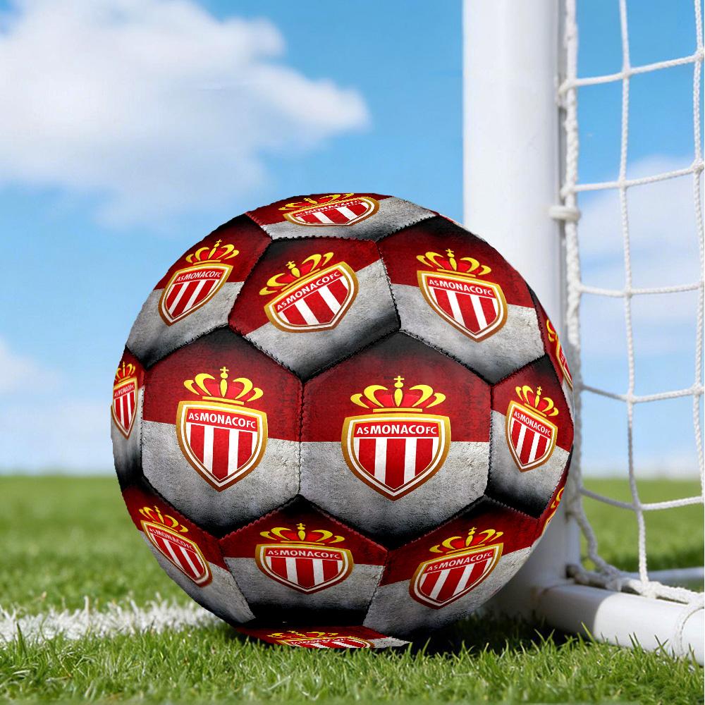 Monaco Football Club Printed Size 5 Soccer Balls, High-Quality, Anti-Slip, Protective Football, A Unique Gift , Birthdays, Christmas Gifts