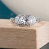 BELLA BOX Fashion Contracted Style Women's Rings Shiny White Zirconia Delicate Accessories For Party Female Aesthetic Jewelry