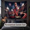 Custom Name Text Tapestry,Lewis Hamilton Decorative Wall Hanging, Background Tapestry For Home Bedroom