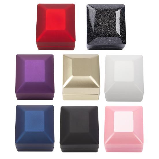 Luminous Ring Box with LED Light Compact Design Portable Soft Lining Engagement Ring Box Jewelry Gift Box