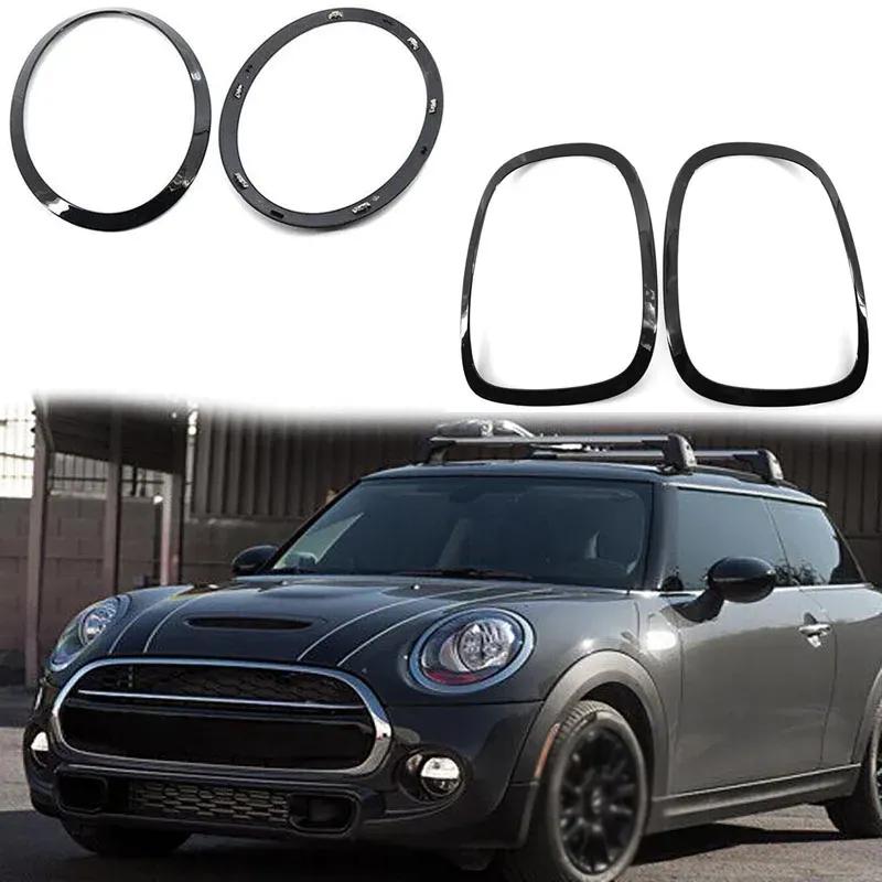Font Rear Lamp Frame Headlight Trim Ring For BMW Mini Cooper F55 F56 F57 2014- Headlight Ring Bezel Trim Surround Cover