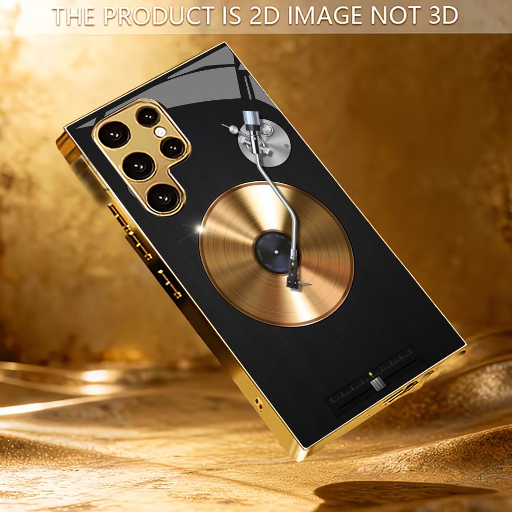 Music Atmosphere Simplicity High-end Electroplating Glass PhoneCase for Samsung Galaxy S26 S25 S24 S23 S22 S21 FE,Ultra,Plus