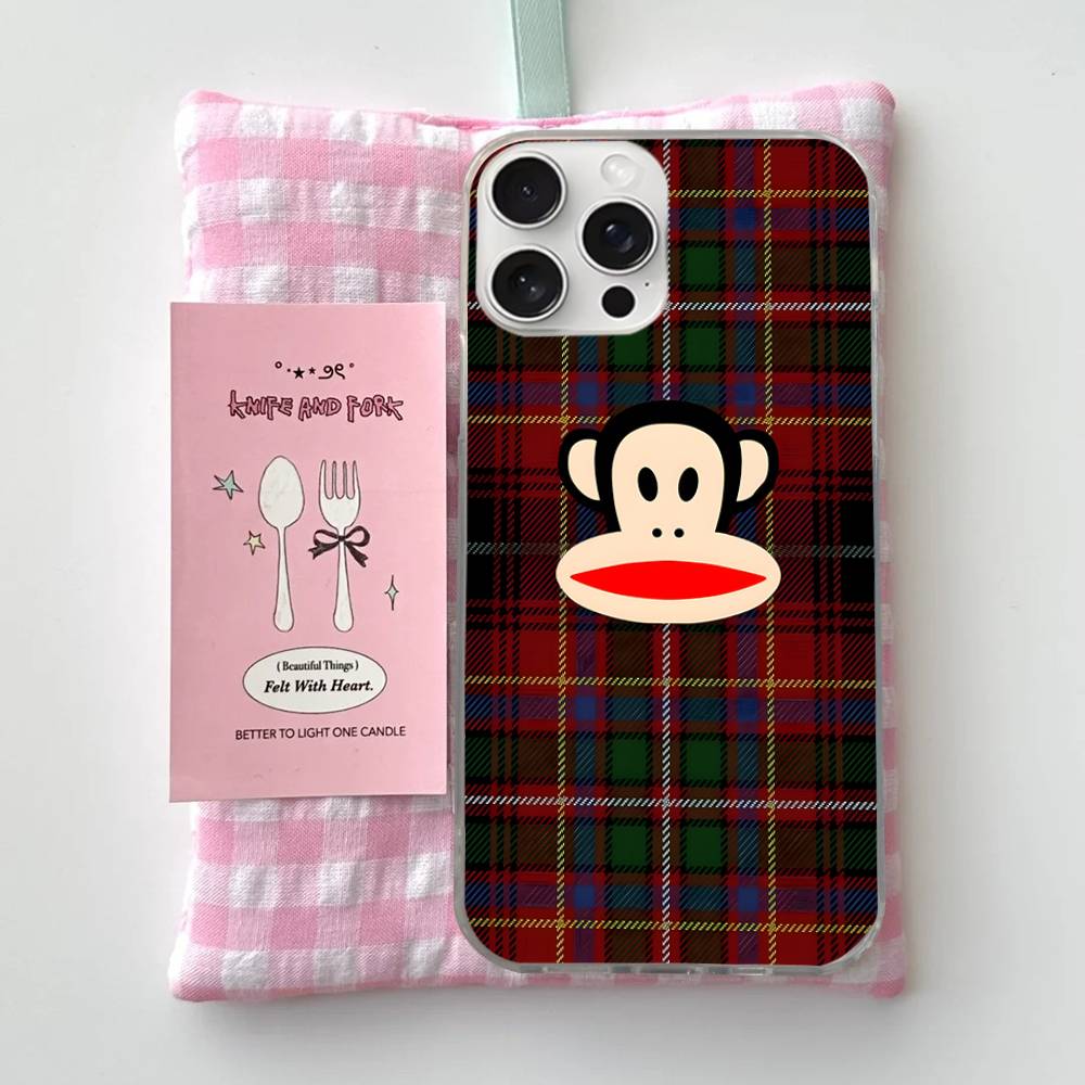 Classic Fashion Logo P-Paul F-Frank Phone Case For iPhone 17 16 15 14 13 12 11 Pro Max Plus Satin Colorful Cover