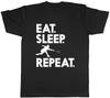 Eat Sleep Badminton Repeat Mens Ladies Womens Unisex T-Shirt