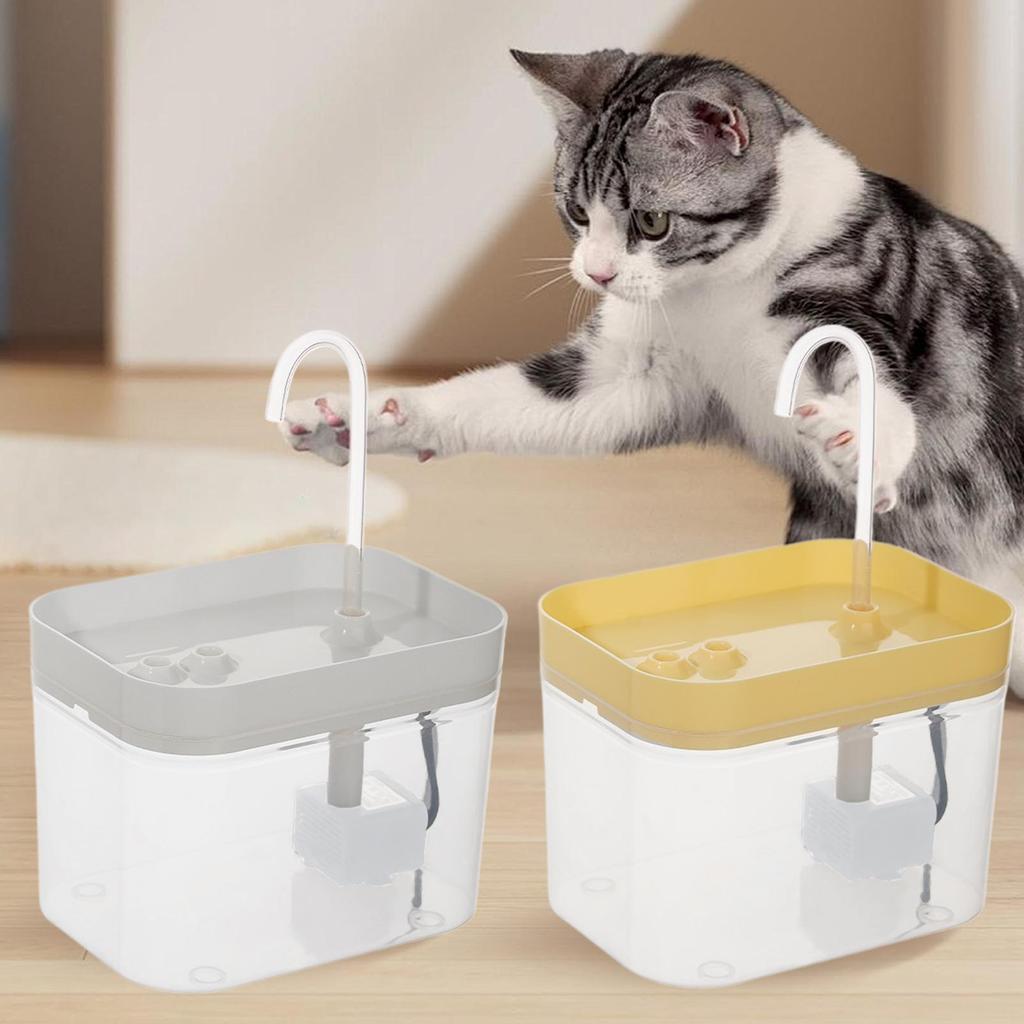 Cat Water Dispenser 1.5L Low-Noise Pet Feeding Supplies Automatic Cat Drinking Fountain For Small Medium Large Puppy Kitten Home