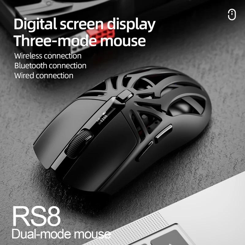 New Hollowed Out Bluetooth wireless 2.4g gaming mouse triple-mode lightweight e-sports gaming 1K return rate 10000DPI computer