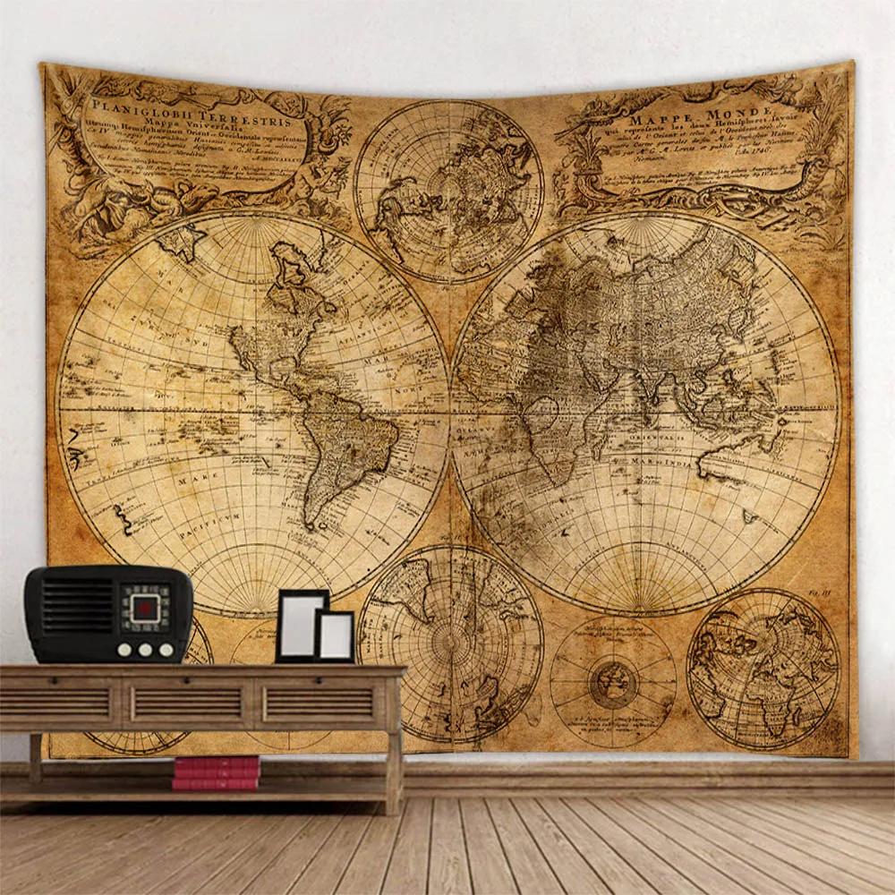VIKAMA Vintage Pirate Ship Tapestry Nautical Adventure Wall Art Perfect for Living Rooms Bedrooms and Mens Spaces