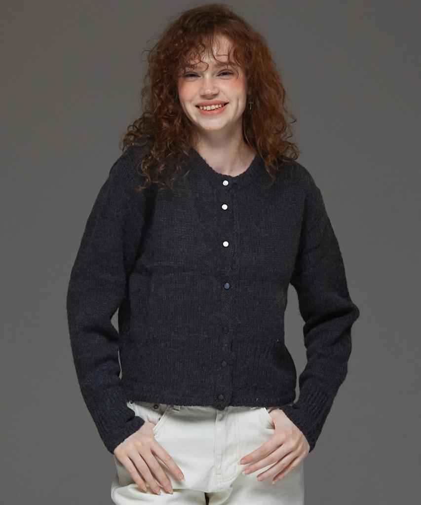 Awesome Studio Soft Mohair Cardigan Charcoal