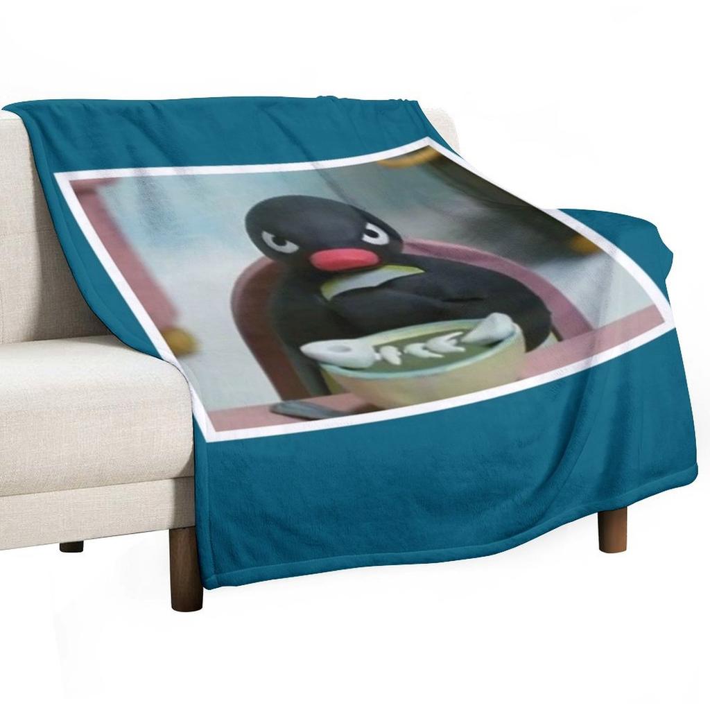 Pingu The Penguin Angry - Noot Noot Throw Blanket Thermal Plush Decorative Sofas Bed Blankets