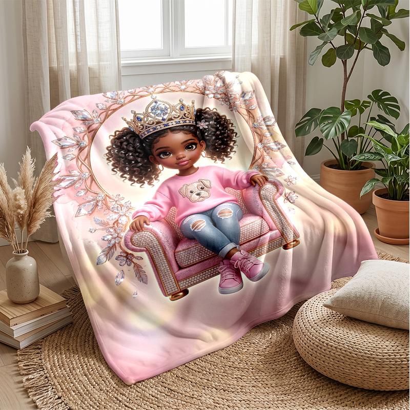 Royal Fantasy Throne Theme Blanket Lightweight Warm Flannel Blanket Decorative Throw Blanket for Home Decoration