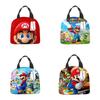 Super Mario Bros Lunchtasche für Kinder mit isoliertem Oxford-Gewebe, tragbarer Schul-Lebensmittelbehälter