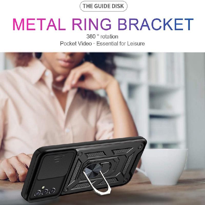 Voor Samsung Galaxy M52 M53 M54 M55 5G Hoesje Schuif Camera Bescherming Pantser Telefoonhoesje voor Samsung M34 M35 Magneet Houder Ring Cover