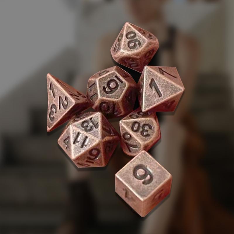 Malá sada vícebocích kovových kostek Přenosné Mini Polyedrické kostky Tiny Mini Kostky pro stolní RPG hry pro muže Ženy