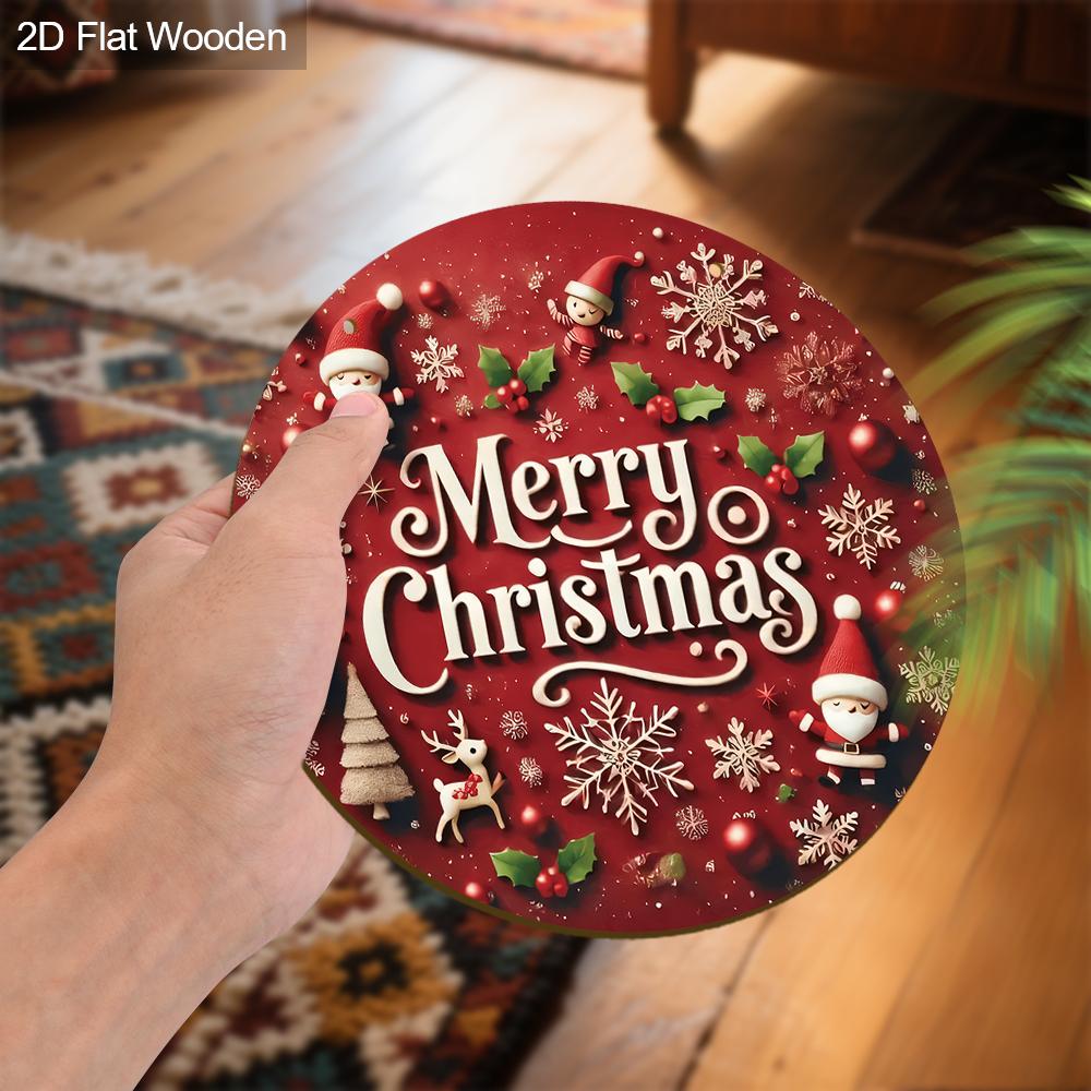 Merry Christmas Wooden Sign - Navidad Sign for Front Door, Yard, Balcony, Indoor Decor - Ideal Christmas Gifts