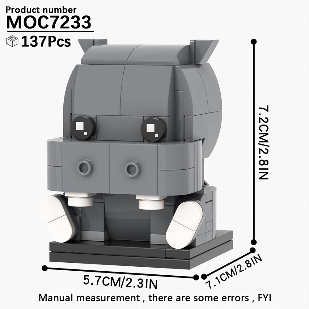 MOOXI Tier-Serie MOC Baustein Panda Tiger Katze BrickHeaded Ser Modell Erwachsene Baustein Kinder Lernspielzeug Für Kinder Geschenk