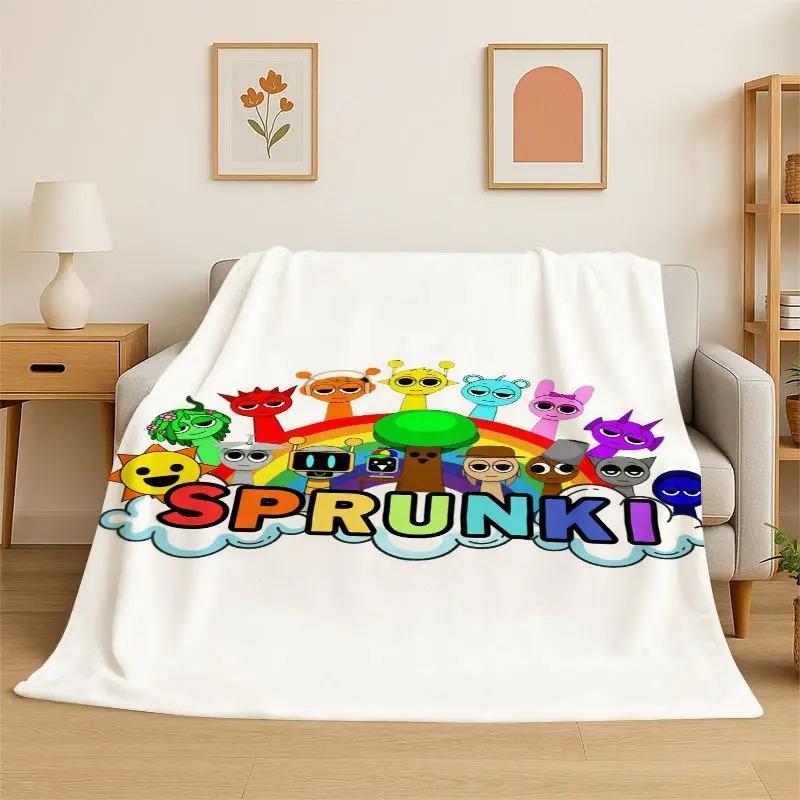 Super Soft Flannel Blanket Cartoon S-Sprunki Game Comfortable Bedding Sofa Cover Home Decor Gift Teen Boys Girls Children