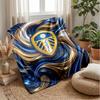 Leeds United Football Print Flannel Blanket, Soft Warm Lightweight Throw Blanket for Sofa Bed Camping