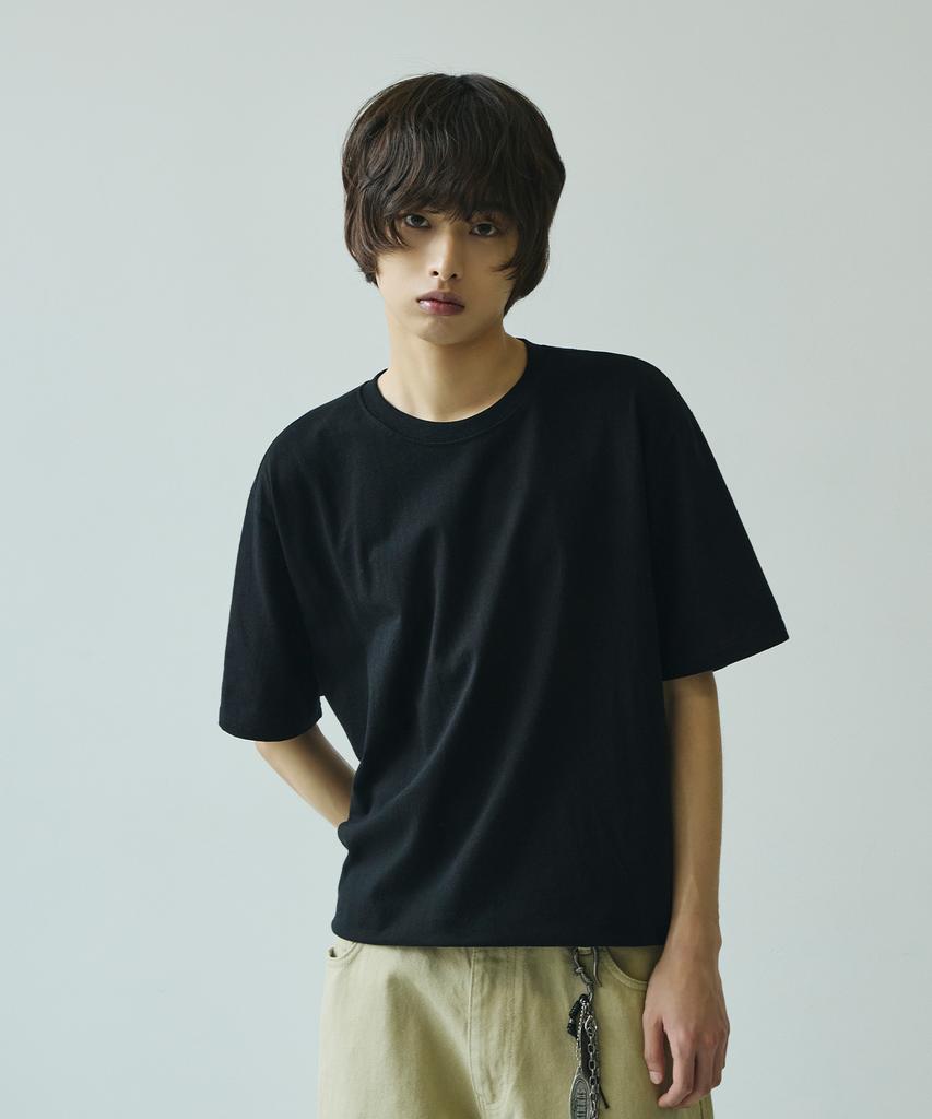 SIGNATURE Natural Crop Short Sleeve T-Shirt [Black]