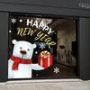 Christmas Decoration Window Glass Door Santa Claus Snowman Pattern Glass Door and Window Flower Sticker