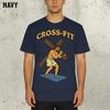 Camiseta con Estampado de Palabras de Jesús para Hombre Estilo Cross-fit Hip Hop Street Manga Corta Camisetas de Color Sólido Casual Moda de Verano