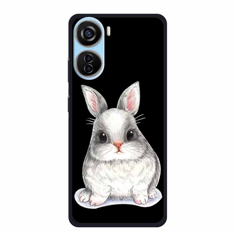 Black Silicone Case For ZTE Blade V50 Design 5G Libero 5G IV V41 Vita Axon 40 lite Phone Case Cartoon Cat Soft Back Cover Coque