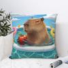 Cute Capybara Pillow Cover Kawaii Pillow Case For Office Car Home Decorative Cushion Cover Polyester Printed Pillowcases Gift