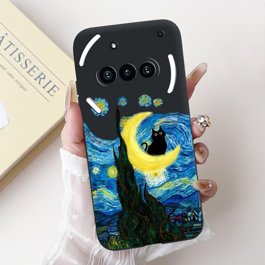For Nothing Phone 3A A059 Case Cute Cartoon Panda Astronaut Soft Silicone Matte Black Cover For Nothing Phone3a Pro A059P Fundas