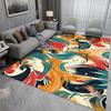 Abstract Art Carpet Mat Rug Colorful Wave Pattern Modern Graffiti Design Home Decoration Living Room Bedroom Floor Non-slip Mat