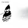 NEUE Autoaufkleber Kreativ BABY AN BORD Heckscheibe Autoaufkleber Hinten Reflektierende Sonnenbrille Auto Warnaufkleber Schwarz Weiß