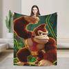 Donkey Kong Game Blankets  Flannel Awesome Warm Throw Blanket for Bedspread Summer