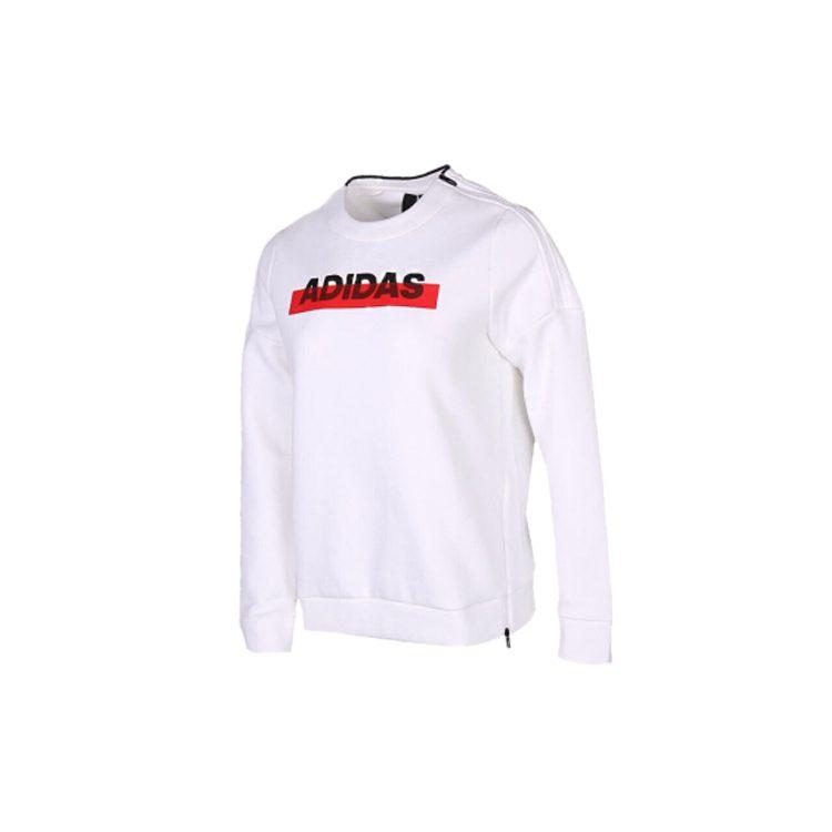 adidas Sweatshirts Women's White Crew Neck Moderate Regular EH3857