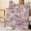 Plush Flannel Blanket Soft Warm Abstract Watercolor Throw, Cozy Single Use for Bedroom & Home Decor, Ideal for Christmas & Halloween