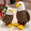 Poupée Aigle Simulation Dessin Animé Jouet en Peluche Aigle à Tête Blanche Vautour Poupée Ornement Confort Garçon Poupée Chiffon