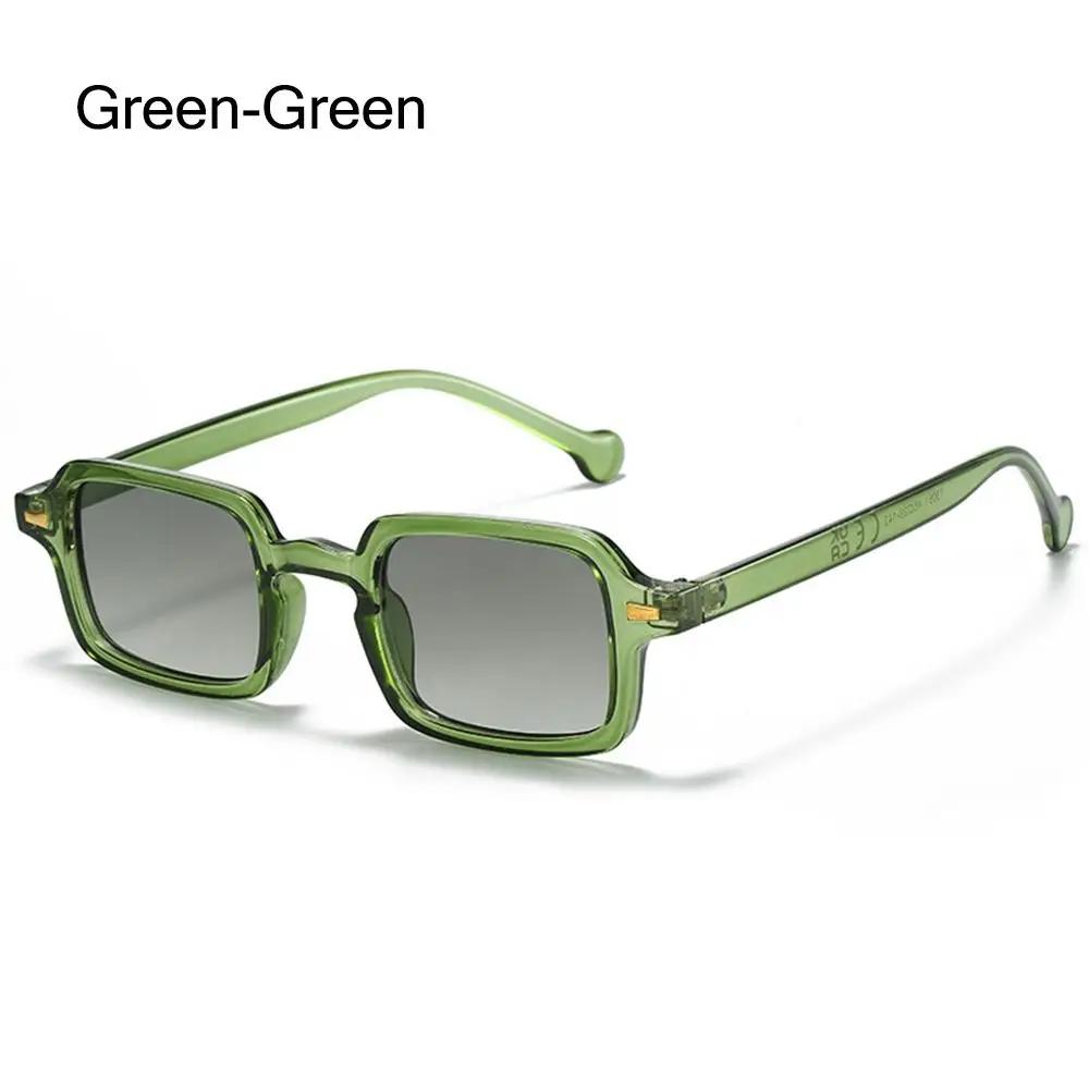 Modische Quadratische Sonnenbrille Damen Blendschutz Retro Nieten Farbverlauf Tönungen UV400 Leopard Blau Sport