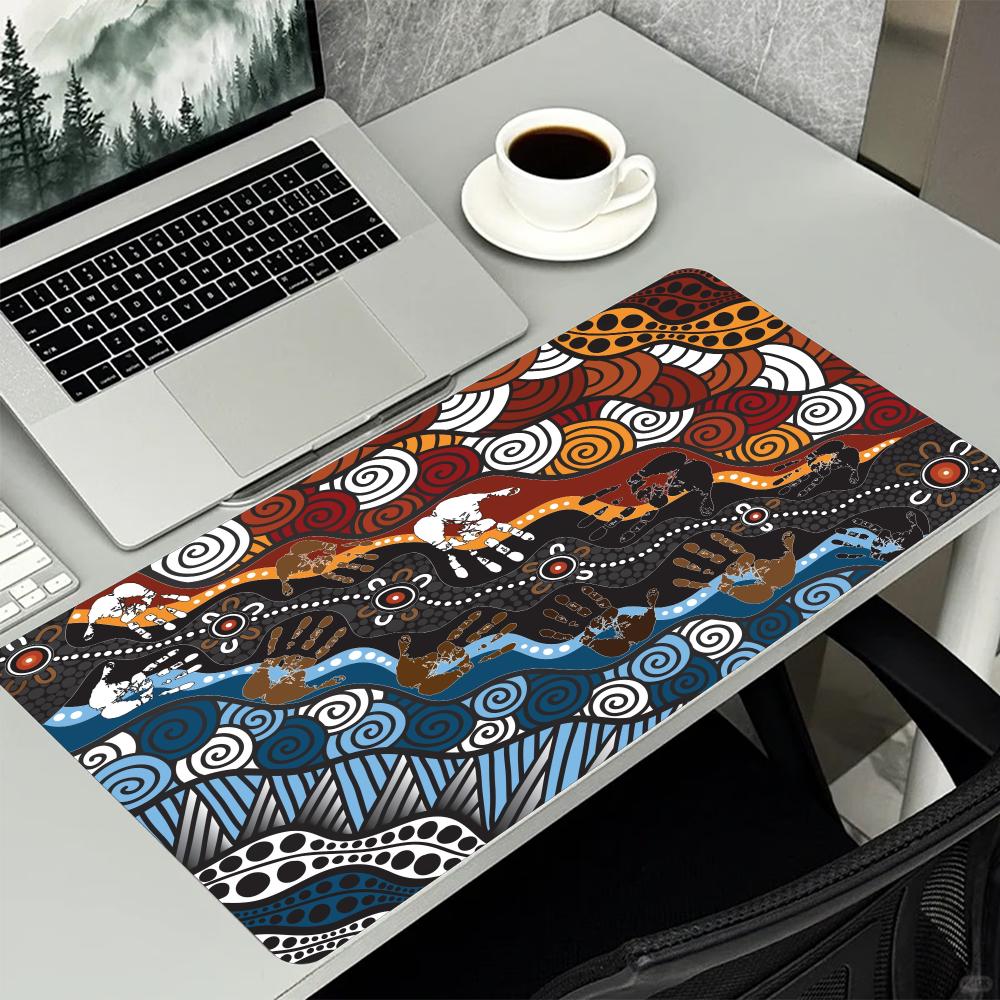 Boho Ethnisches Mandala Muster Erweitertes Gaming-Mauspad Rutschfeste Gummibasis Große Schreibtischmatte Tastatur-Mauspad Für Laptop PC
