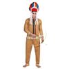 Kostium indiański dla dorosłych Odważny jaskiniowiec Native Warrior Strój na Halloween