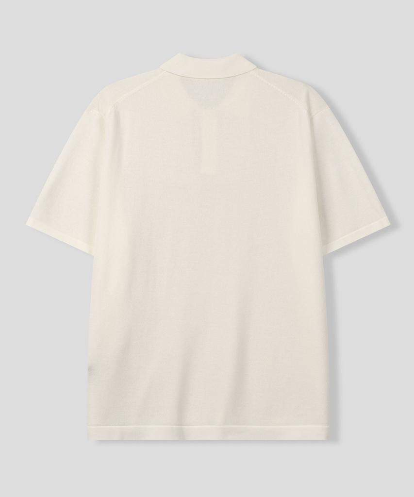 BLACK MOMENT Rayon Blended Knit Polo Shirt [Sky Blue]