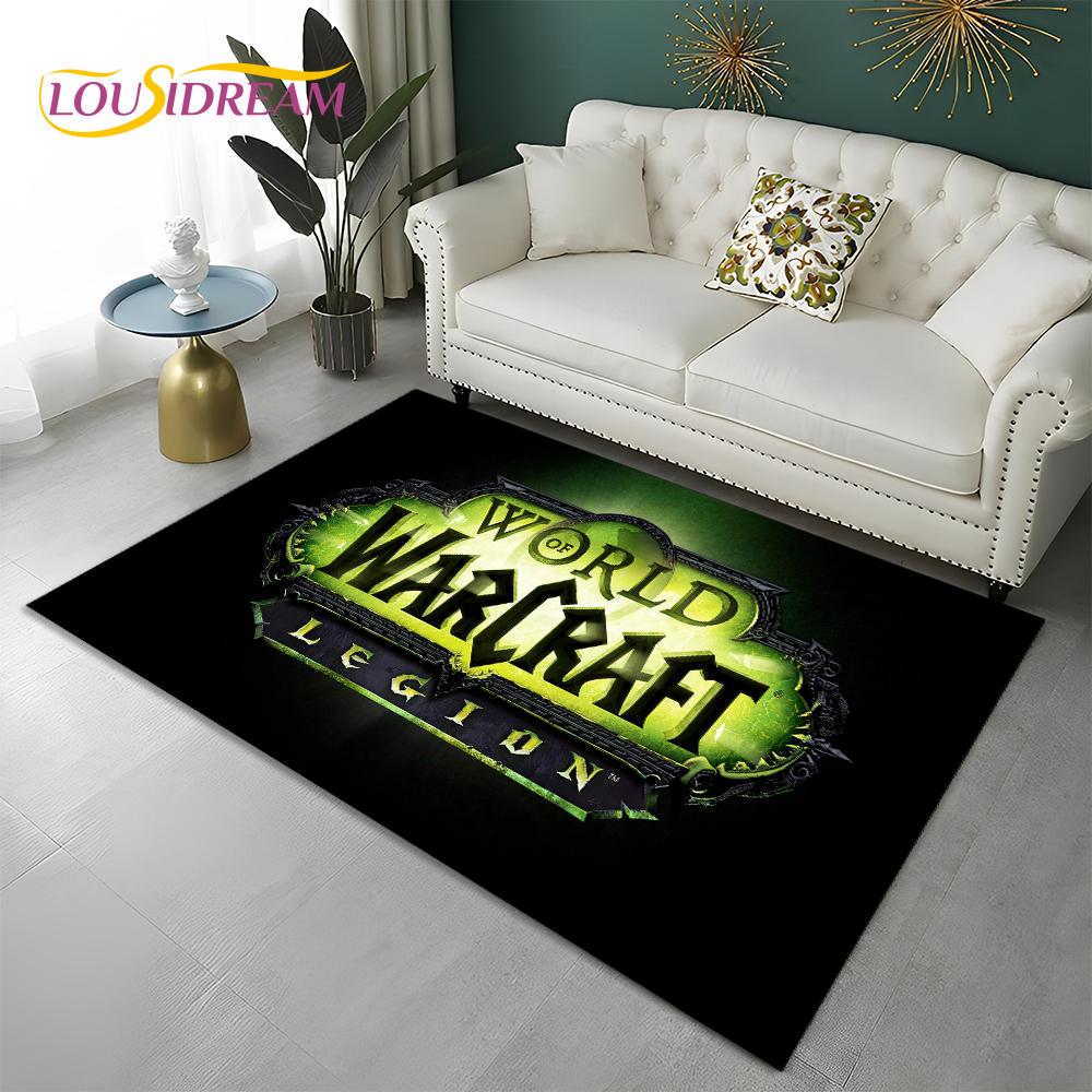 World of Warcraft Game WOW Lich King DH Carpet Rug for Home Living Room Bedroom Sofa Doormat Decor,Area Rug Non-slip Floor Mat
